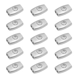 DBREAKS 15 x rope clamps, 5 mm, zinc alloy, wire rope clamp, egg shape, rope connector for screwing, wire clamp for wire ropes