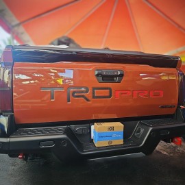 Advanced Trims CARBON / RED Tailgate Letters for TACOMA TRD Pro 2022-2025 NOT VINYL