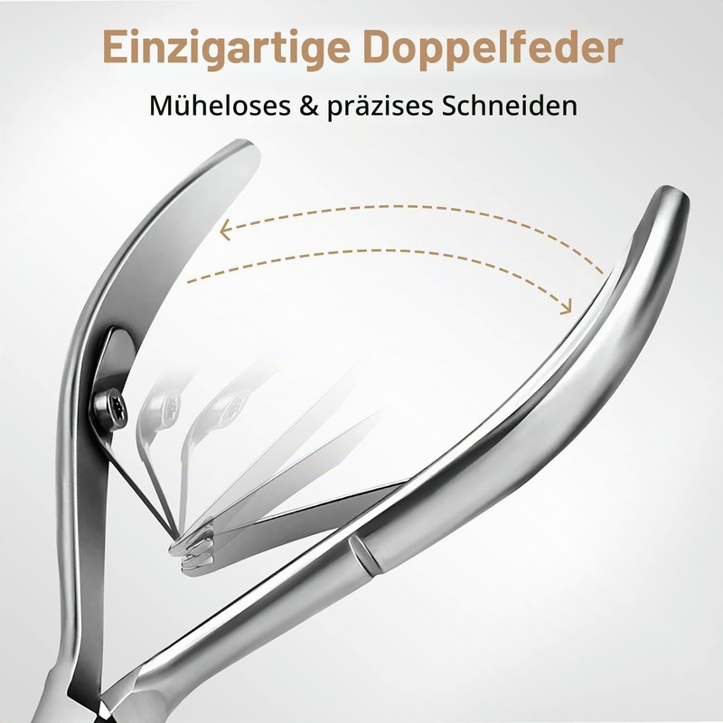Cuticle Nippers with Cuticle Pusher, Easkep Dead Skin Remover, Scissor