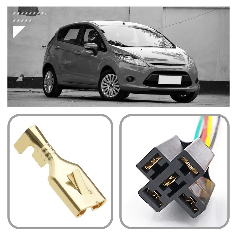 VGOL 4 Sets Car Relay Plug Holders with 6.3mm Terminals