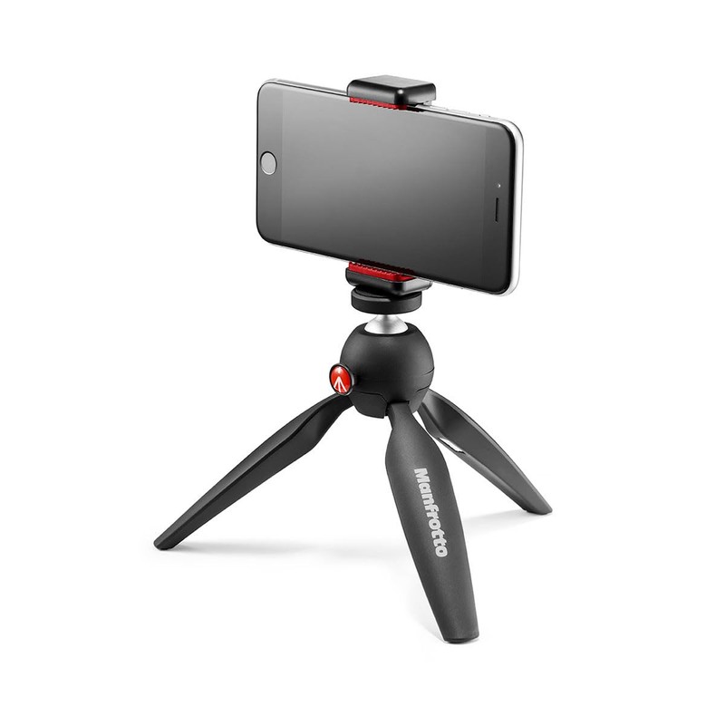 Manfrotto Pixi Mini Tripod with Smartphone Clamp, Black