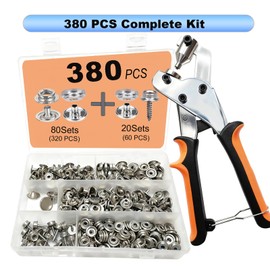 Snap Fastener Tool Kit, 100 Sets Boat Cover Snaps with Snap Setter Tool