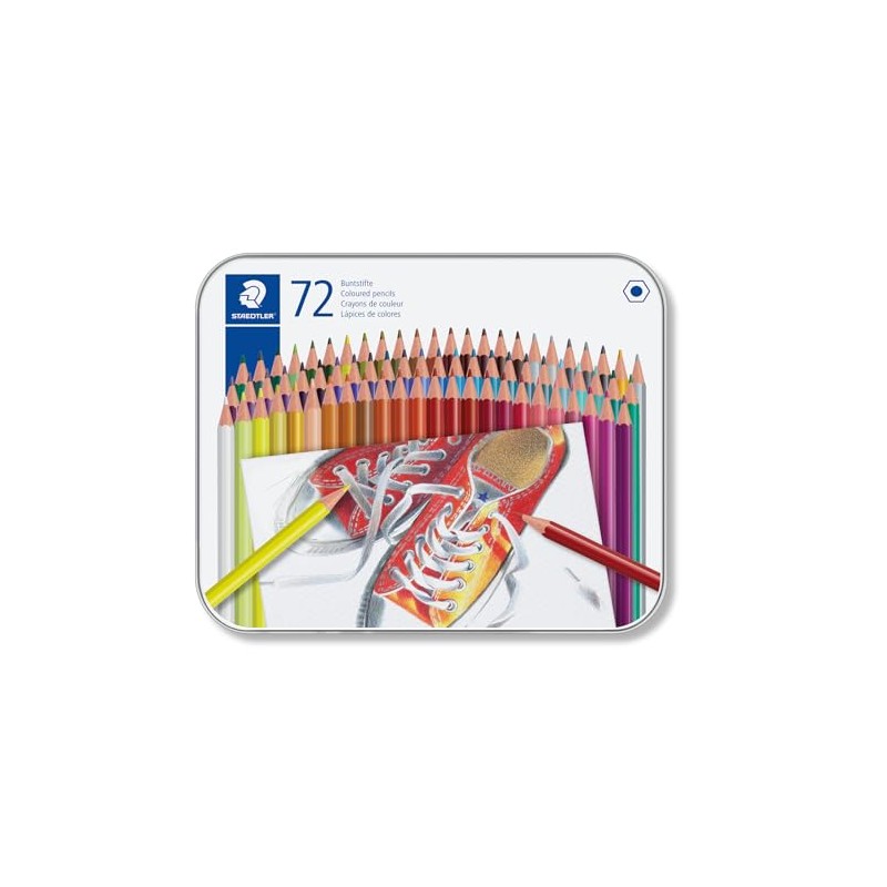 STAEDTLER 175 M72 Coloured Pencils - Assorted Colours (Tin of
