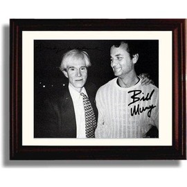 Andy Warhol and Bill Murray Autograph Promo Print - Framed 8x10