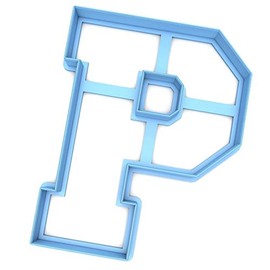 Sweet Prints Inc Varsity Letter P Cookie Cutter - Dishwasher Safe (Large: 5")
