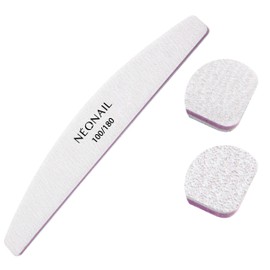 NEONAIL Set Nail Files Grey Boot 100/180 10 Pieces - Gel Nails - Nail Files for Gel Nails - Nail Care - Gel Nail Accessories - Nail File - File - Polishing File Fingernails - Files