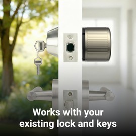 Retrofit Smart Lock for Existing Deadbolt, Built-in Wi-Fi