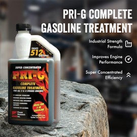 PRI-G Fuel Stabilizer and Gasoline Treatment, 32 oz – Super Concentrated Formula for 2 & 4-Stroke Engines, Treats 512 Gallons, Keeps Fuel Fresh, Improves Performance, Prevents Deposits (Pack of 1)