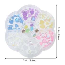 LALAFINA Heart Shaped Nail Charms Nail Art Decor Lollipop Designs Creative and Sparkling Accessories for and Professionals