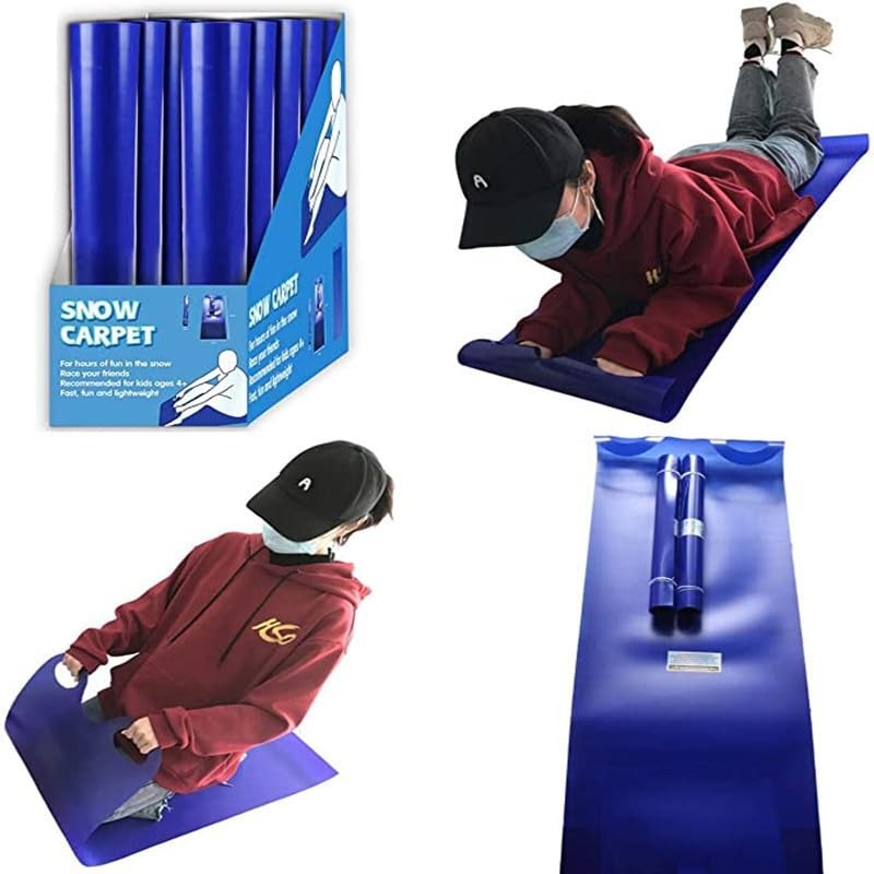 Flexible Snow & Sand Sled, Lightweight Plastic Sliding Board for