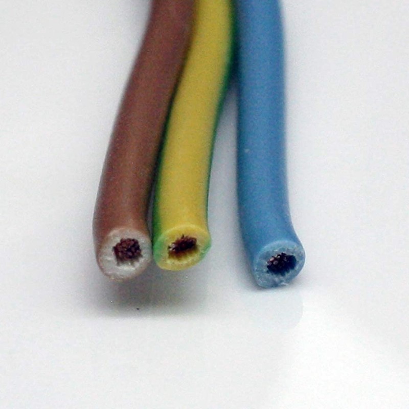 5 m Brown H03VV-F 3 x 0.75 mm² PVC Insulated