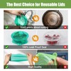 Silicone Stretch Lids for Food Storage in Fridge, Reusable Elastic