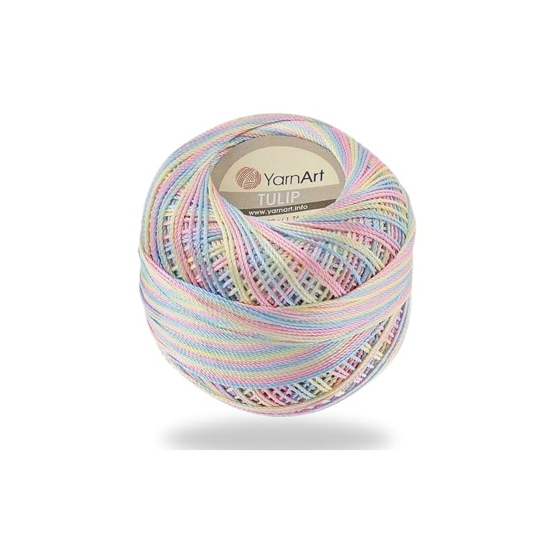 Variegated Pastels - Yarn Art Tulip Size 10 Microfiber Thread