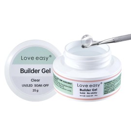 Love easy Builder Gel for Nails,25g Large Capacity Clear Hard Gel for Nails 3D Sculpting Gel Non-Sticky Hand Carving Gel UV LED Nail Extension Gel Salon Home DIY