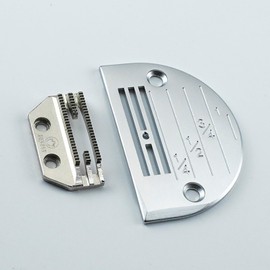 Blooy - Standard Needle Plate & Feed Dog Kit Fits JUKI Brother Singer Jack Industrial Lockstitch Sewing Machines E16, E18, E20, E22, E24, E26 (E16+25T)