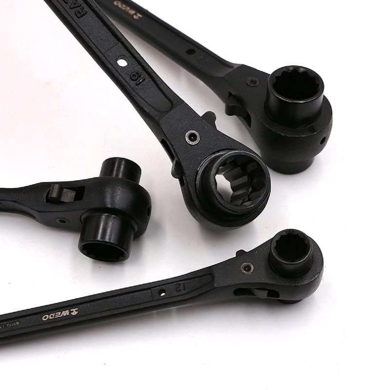 Wedo Scaffold Podger Ratchet Spanner, Dual Side Socket Wrench, Quick