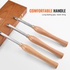 VEVOR Wood Lathe Chisel Set, 3 PCS Woodworking Turning Tools,