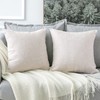 Artscope Cushion Covers Set of 2 Linen Decorative Square Pillowcases