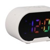 Digital Clock LED Alarm Big Digits Color Display Dimmable Adjustable