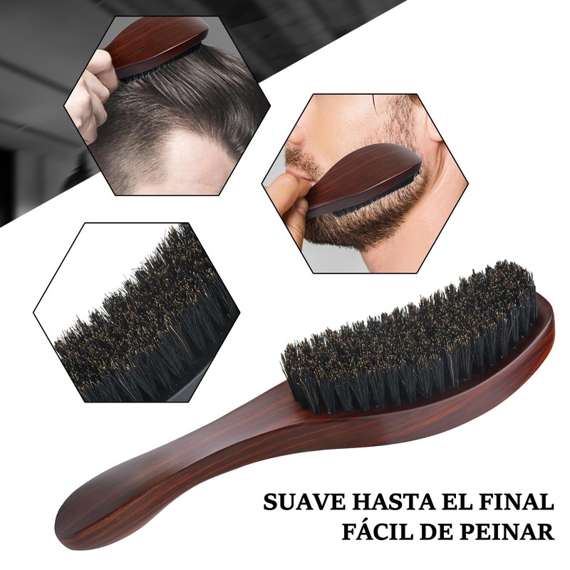 CHENGBAO Cepillo ondulado,cepillo de pelo para hombre, juego de cepillo