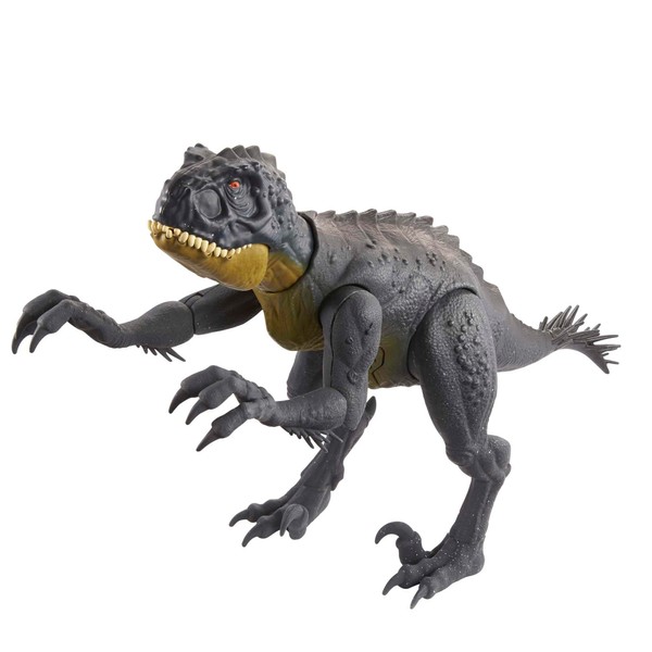 Jurassic World Slash ‘N Battle Scorpios Rex Action & Sound Dinosaur Figure Camp Cretaceous with Movable Joints, Slashing & Tail Whip Motions & Roar Sound, Kids Gift Ages 4 Years & Up, HCB03