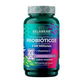 Probioticos 2 Mil Millones 100 gomitas Manzana Belabear