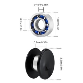 20 Pack Fidget Spinner Bearing and Cap Replacement Set, Chrome Steel Bearing Balls, High Speed 13mmx7mmx4mm Bearings Single Sealed Small Bearings for Fidget Spinner