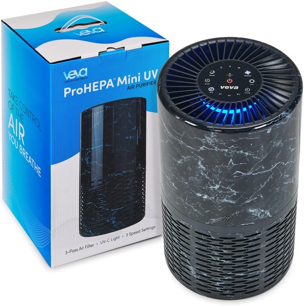 VEVA Air Purifier Large Room - ProHEPA 9000 Premium Air Purifiers for Allergies, Smoke, Dust, Pet Dander & Odor with H13 Washable Filters - White