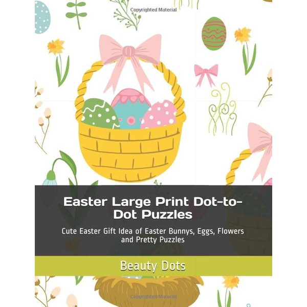 Easter Large Print Dot-to-Dot Puzzles: Cute Easter Gift Idea of