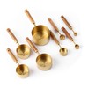 8Pcs Measure Cup and Spoon Set with Acacia Wooden Handle,