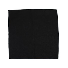 Plain BLACK 100% cotton bandana scarf