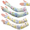 Shyyween 2 Pairs Gardening Sleeves for Women UV Cooling Sun