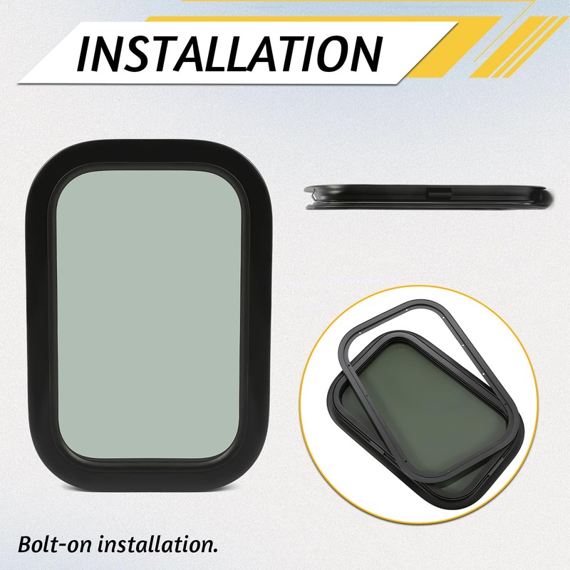 KUAFU RV Side Window 12" X 18" Replacement Trailer Camper