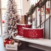 PreLiving Christmas Pillow Covers 18x18 Red – Let It Snow