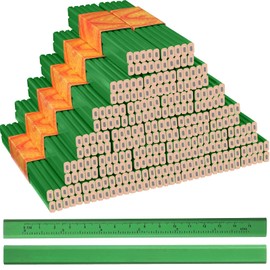 Lincia 300 Pcs Carpenter Pencils 7 Inch Octagonal Flat Carpenter Marking Pencils Hard Black Construction Pencils Contractor Pencils for Woodworking Marking and Concrete Marking (Green)