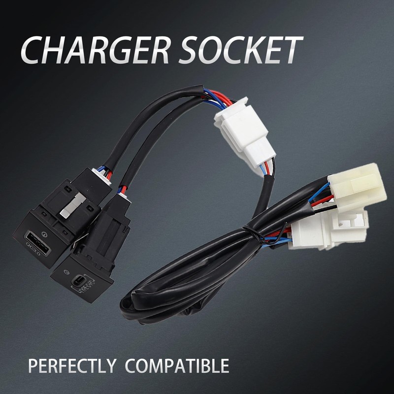 YananAC USB Charging Socket Quick Charger Double QC3.0 PD Charger