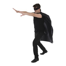 Zac's Alter Ego Fancy Dress Super Hero Cape & Mask Set Unisex Cloak Costume