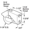 Prime-Line D 1532 1-1/4 In. Steel Ball Bearing Sliding Roller