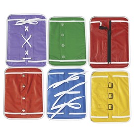 Excelleration Dressing Skills Boards, 9 x 12 inches, Set of 6, Fine Motor Skill Development, STEM Toy, Educational Toy, Preschool, Kids Toys (Item # Skills)