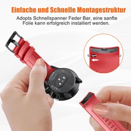 NotoCity Replacement Strap for Suunto 9 Baro/Suunto 9 Strap, Watch Strap 24 mm for Suunto 7/Suunto Spartan Sport Wrist HR/Suunto D5, Red