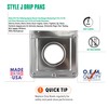 4 Pack - Style J - 9.125" x 9.3125" Square