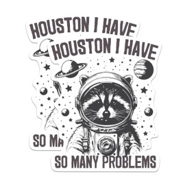 (2 Pack) Houston I Have So Many Problems Stickers - Funny Sarcastic Meme - 5 Inches On Longest Side - Premium Vinyl - for Cars, Skateboards, Laptops - Made in USA - BMCS1197