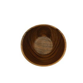 Mountain Woods Dark Brown Round Artisan Acacia Wood Serving Bowl | A Perfect Bowl for Salad, Fruit, Decorative Bowl – 10”x10”x7”