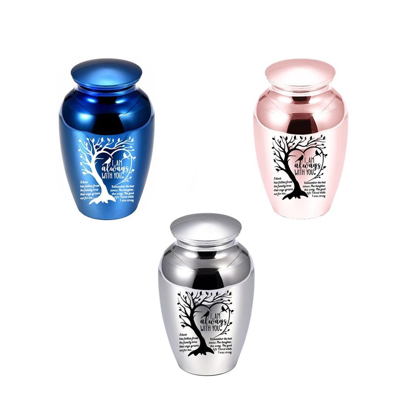1pcs 6.5cm Small Urns Mini Cremation Human Ashes Holder Aluminum