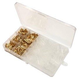 Audiophan Giboshi Terminal Set Gold Color Giboshi Terminal Crimp Terminal Male Female Insulated Sleeve with Cover Wire Connection 3.9mm CA104 Crimp Connector Auto Bike Speaker 0.5-2 Scale Cable 400pcs