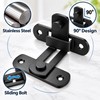 90-Degree Barn Door Latch for Right-Angle Doors – Stainless Steel