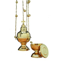 Autom Eastern Rite Censer with 12 Bells and Boat Set