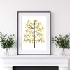 Poster A4 Scandinavian Trees Plants Stylish Interior No Frame (Poster