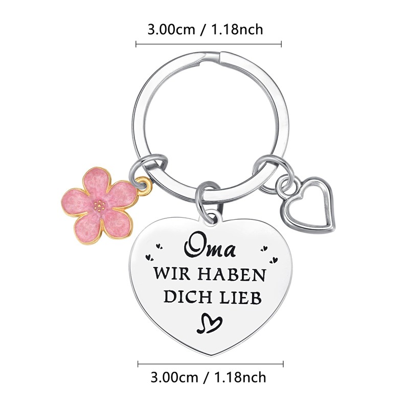 DIVSIC Christmas Gift Grandma Keyring Grandma Mother's Day Gifts