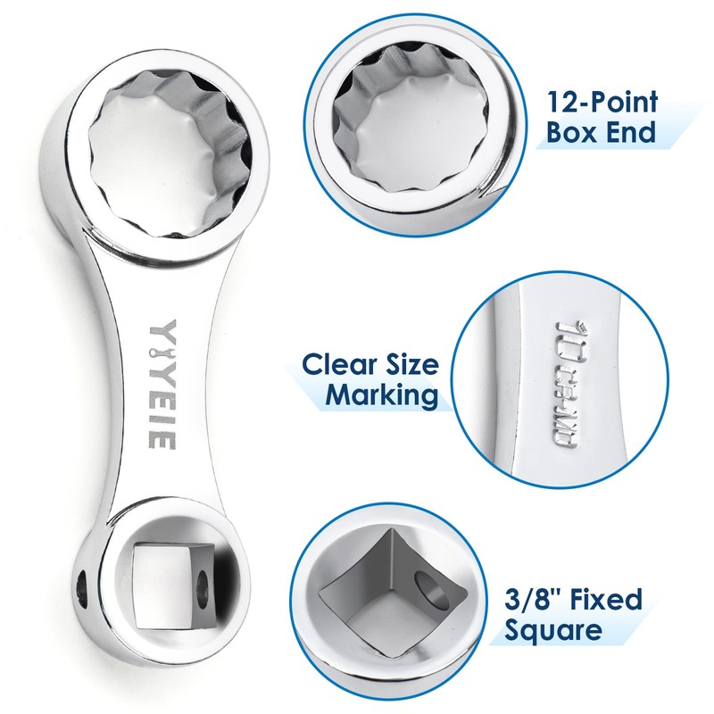 YIYEIE 10PCS Torque Adapter Set Metric, 10, 12, 13, 14,